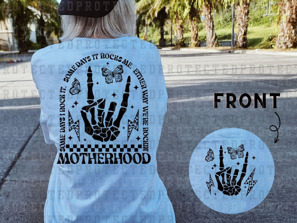 MOTHERHOOD (SINGLE COLOR/POCKET/BACK) - DTF TRANSFER