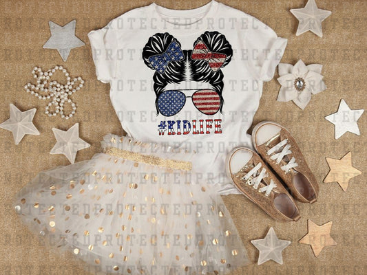 KID GIRL LIFE PATRIOTIC - DTF TRANSFERS