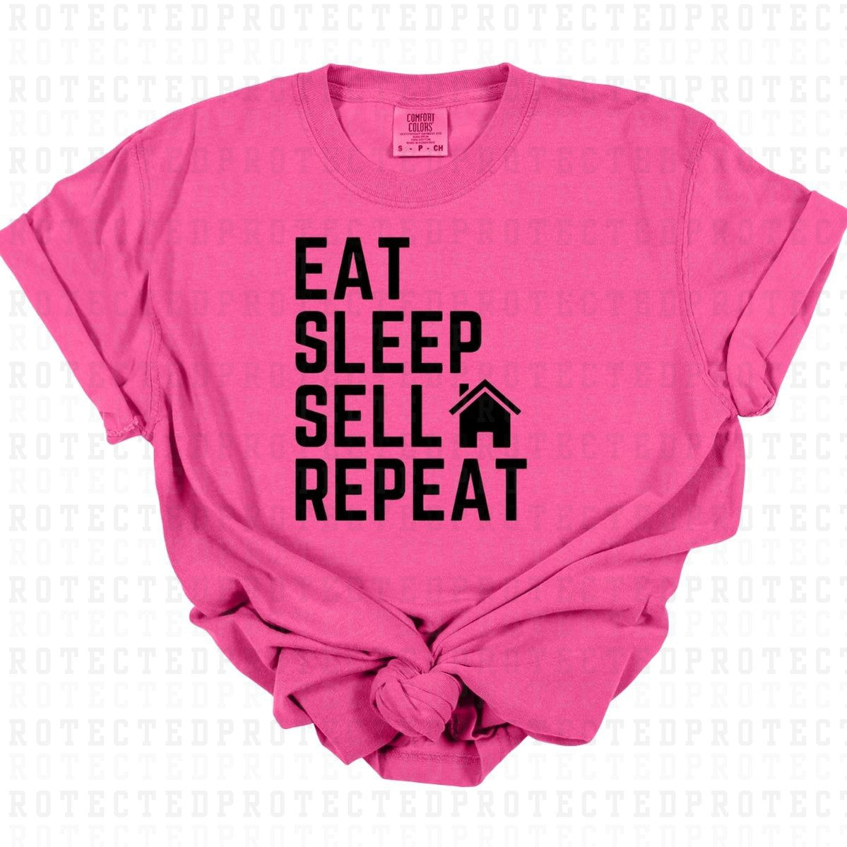 EAT SLEEP SELL REPEAT *SINGLE COLOR* - DTF TRANSFER