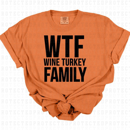 WINE TURKEY FAMILY *SINGLE COLOR* - DTF TRANSFER