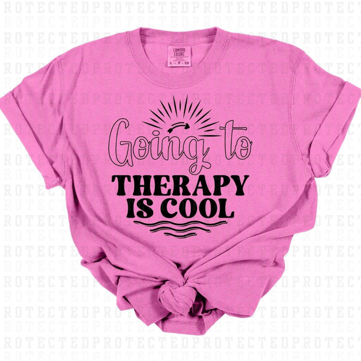 THERAPY IS COOL *SINGLE COLOR* - DTF TRANSFER