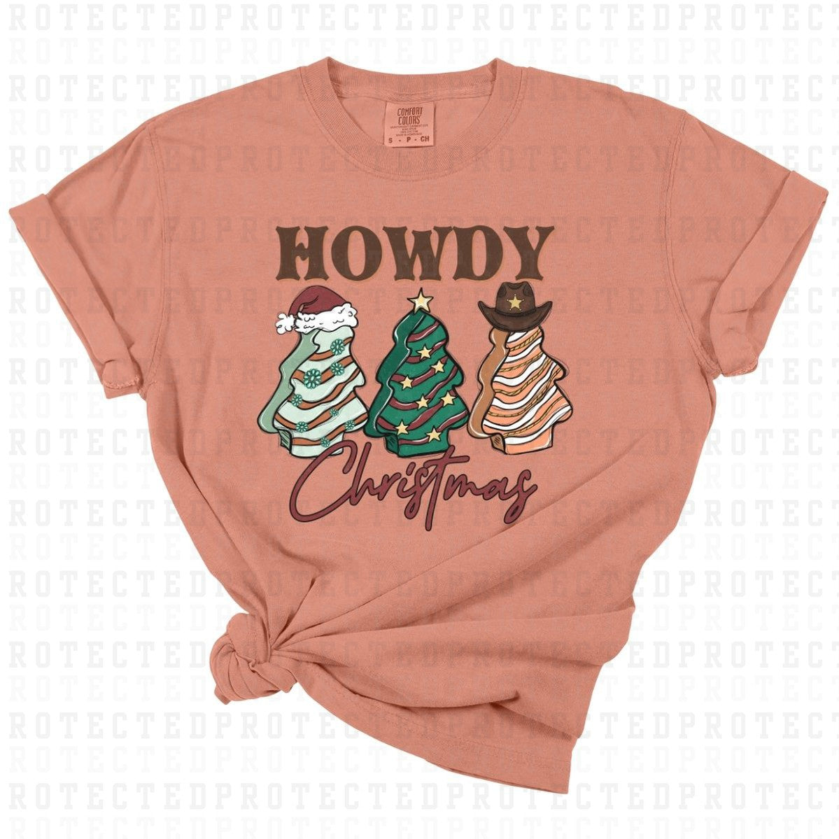 TREE CAKES HOWDY CHRISTMAS - DTF TRANSFER