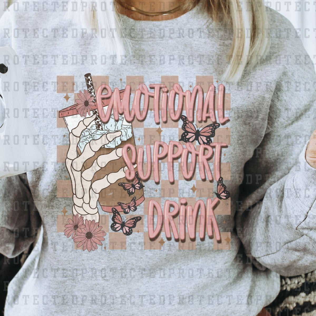 EMOTIONAL SUPPORT DRINK - DTF TRANSFER