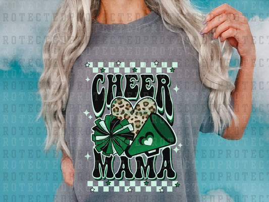 CHEER MAMA GREEN - WHITE - DTF TRANSFER