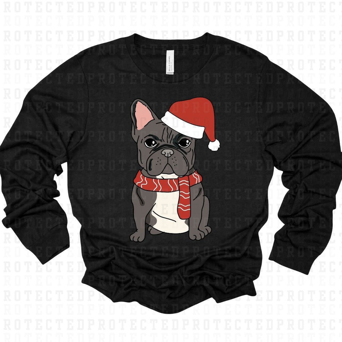 SANTA FRENCH BULLDOG - DTF TRANSFER