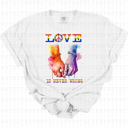 LOVE IS NEVER WRONG - DTF TRANSFER