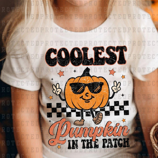 COOLEST PUMPKIN IN THE PATCH*W/GRUNGE* - DTF TRANSFER