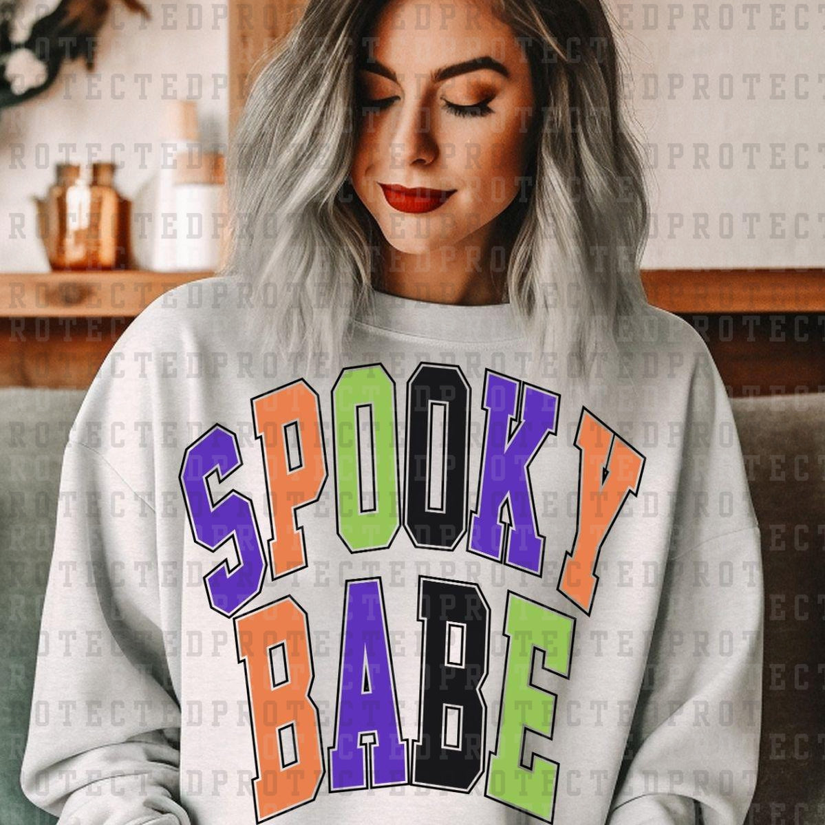 SPOOKY BABE COLORFUL  - DTF TRANSFER