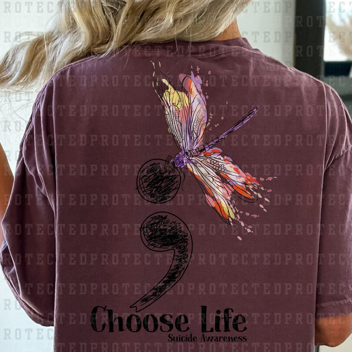 CHOOSE LIFE SUICIDE AWARENESS - DTF TRANSFER