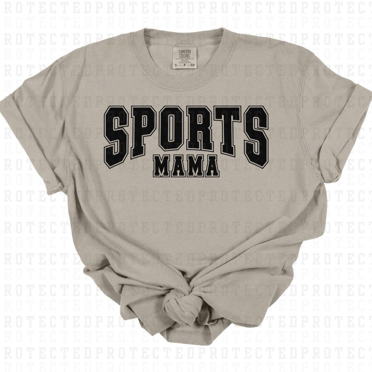 SPORTS MAMA *BLACK - SINGLE COLOR* - DTF TRANSFER