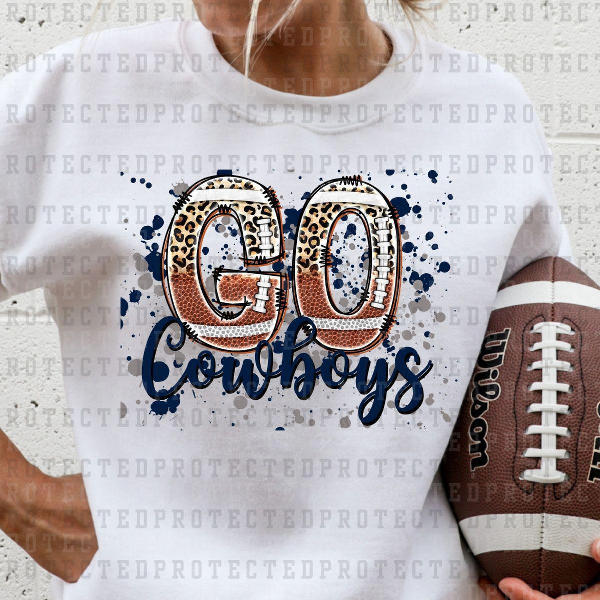 GO COWBOYS PAINT SPLATTER - DTF TRANSFER