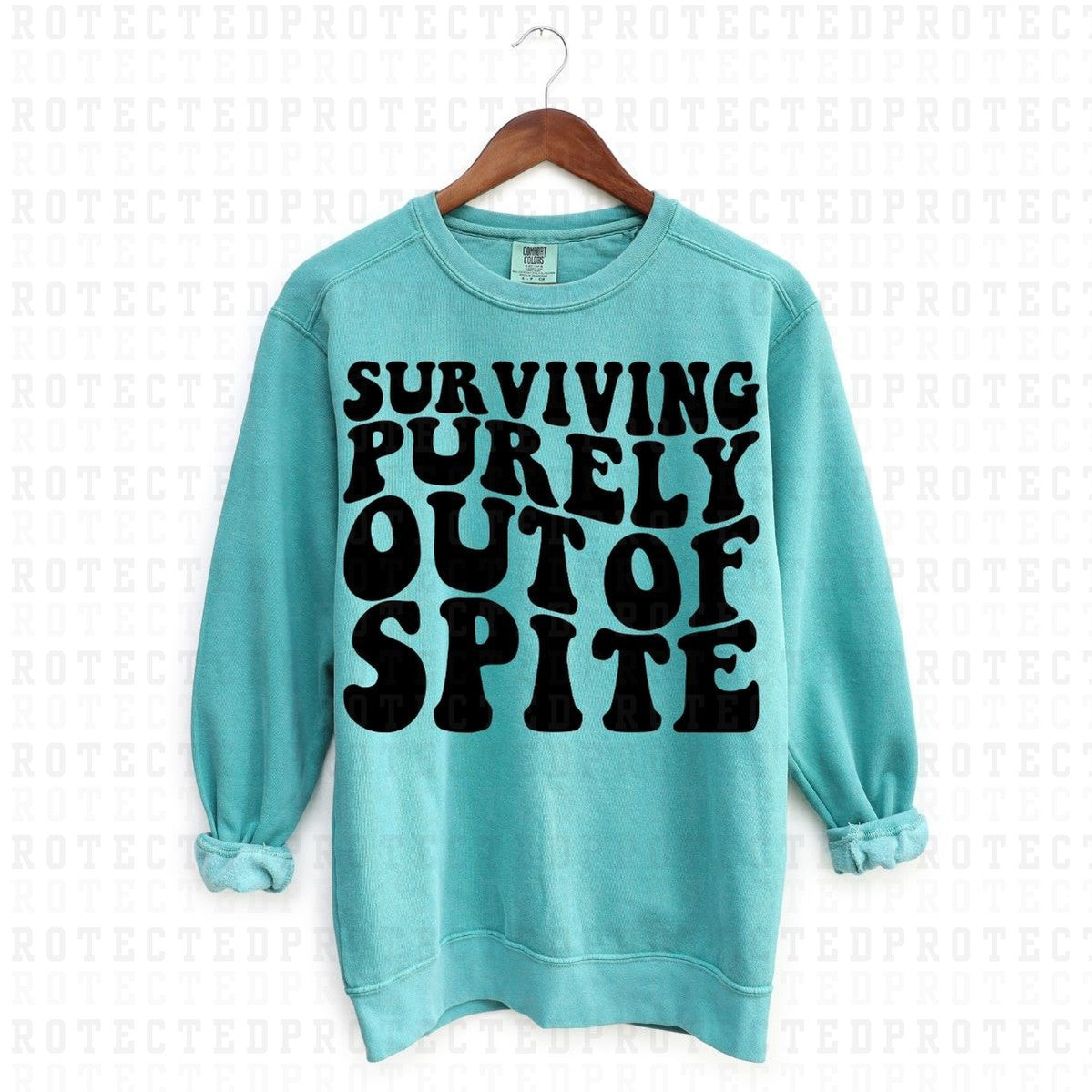 SURVIVING PURELY OUT OF SPITE *SINGLE COLOR* - DTF TRANSFER