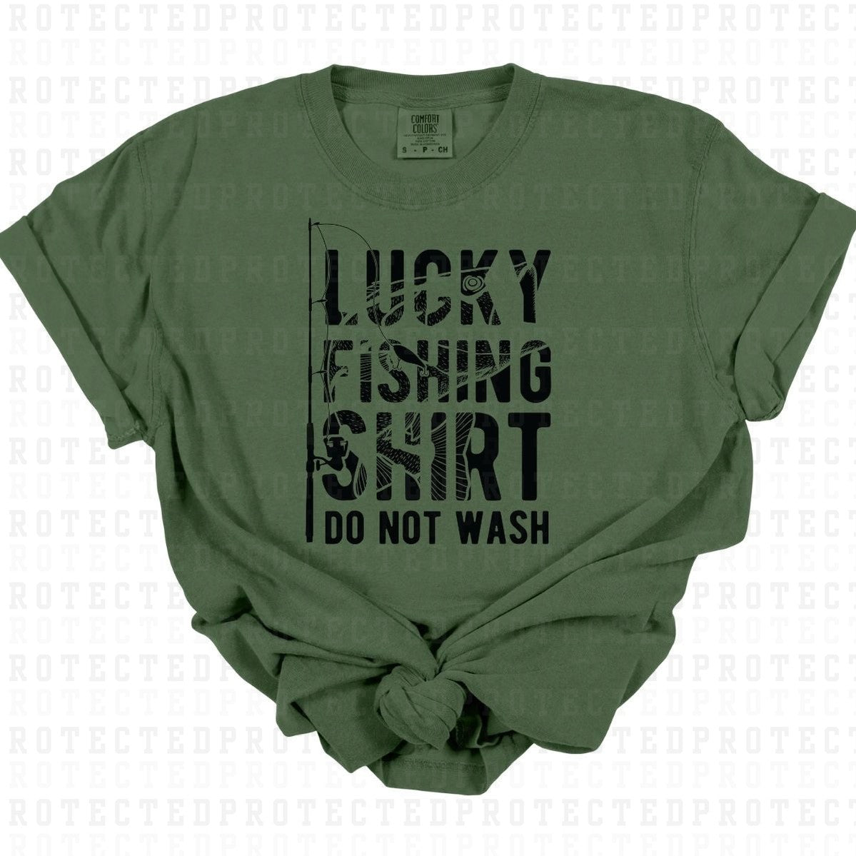 LUCKY FISHING SHIRT *SINGLE COLOR* - DTF TRANSFER