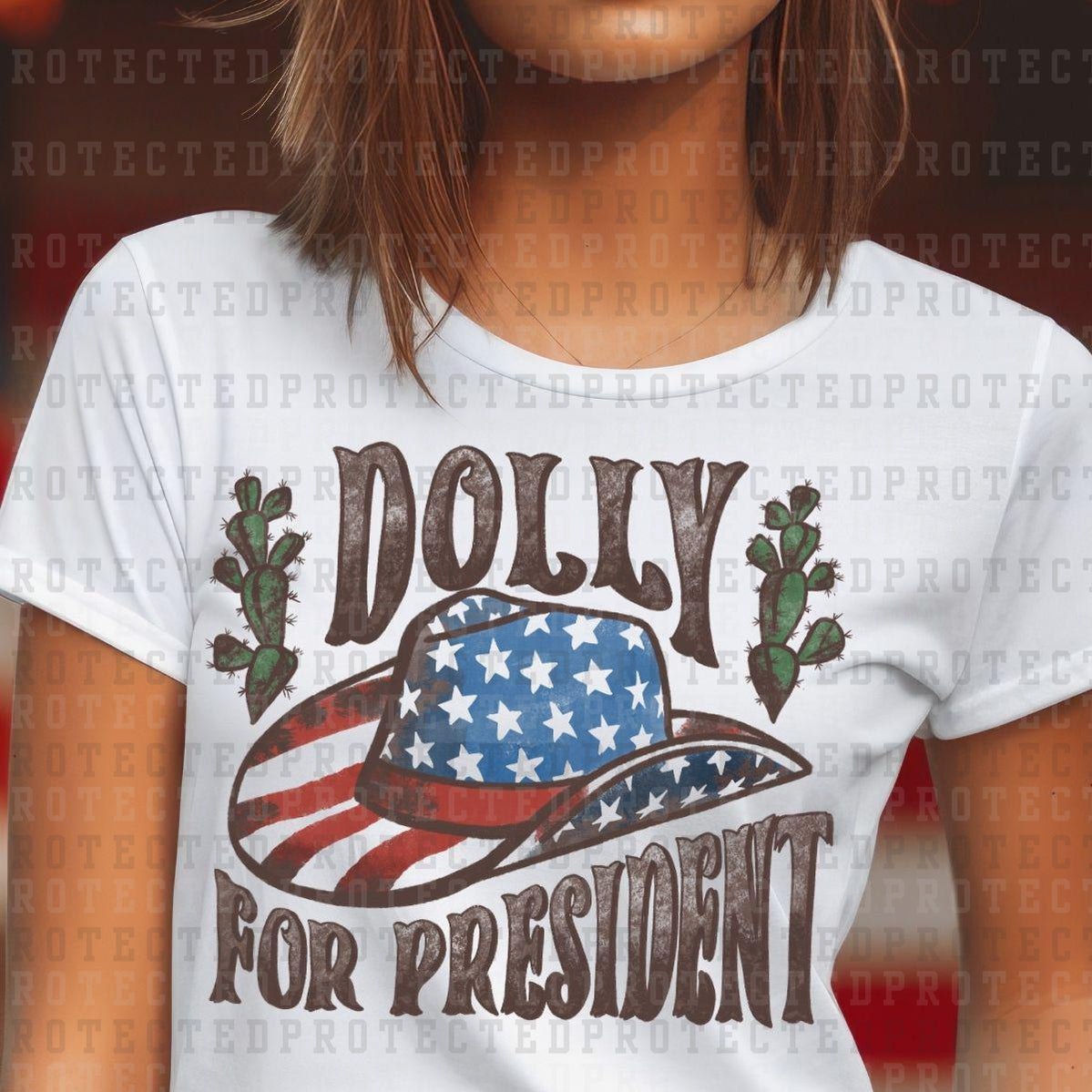 DOLLY FOR PRESIDENT - DTF TRANSFER