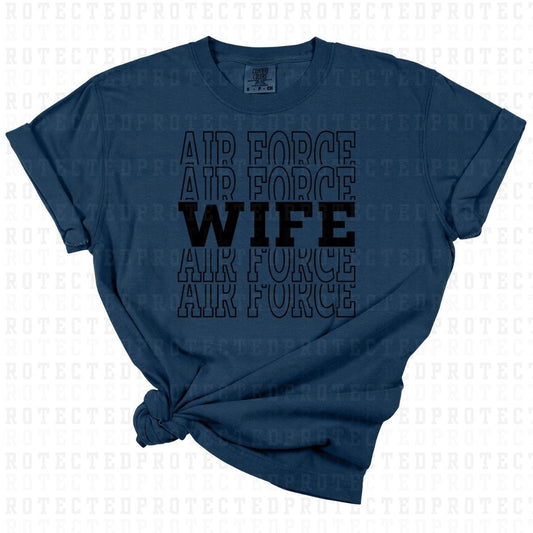 AIR FORCE WIFE *SINGLE COLOR* - DTF TRANSFER