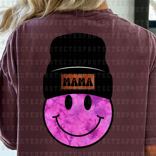 MAMA BEANIE SMILEY TIE DYE *3* - DTF TRANSFER