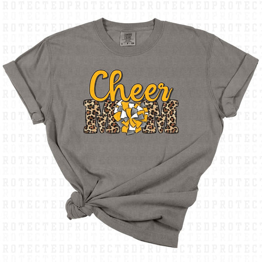 CHEER MOM *YELLOW SILVER & WHITE* - DTF TRANSFER