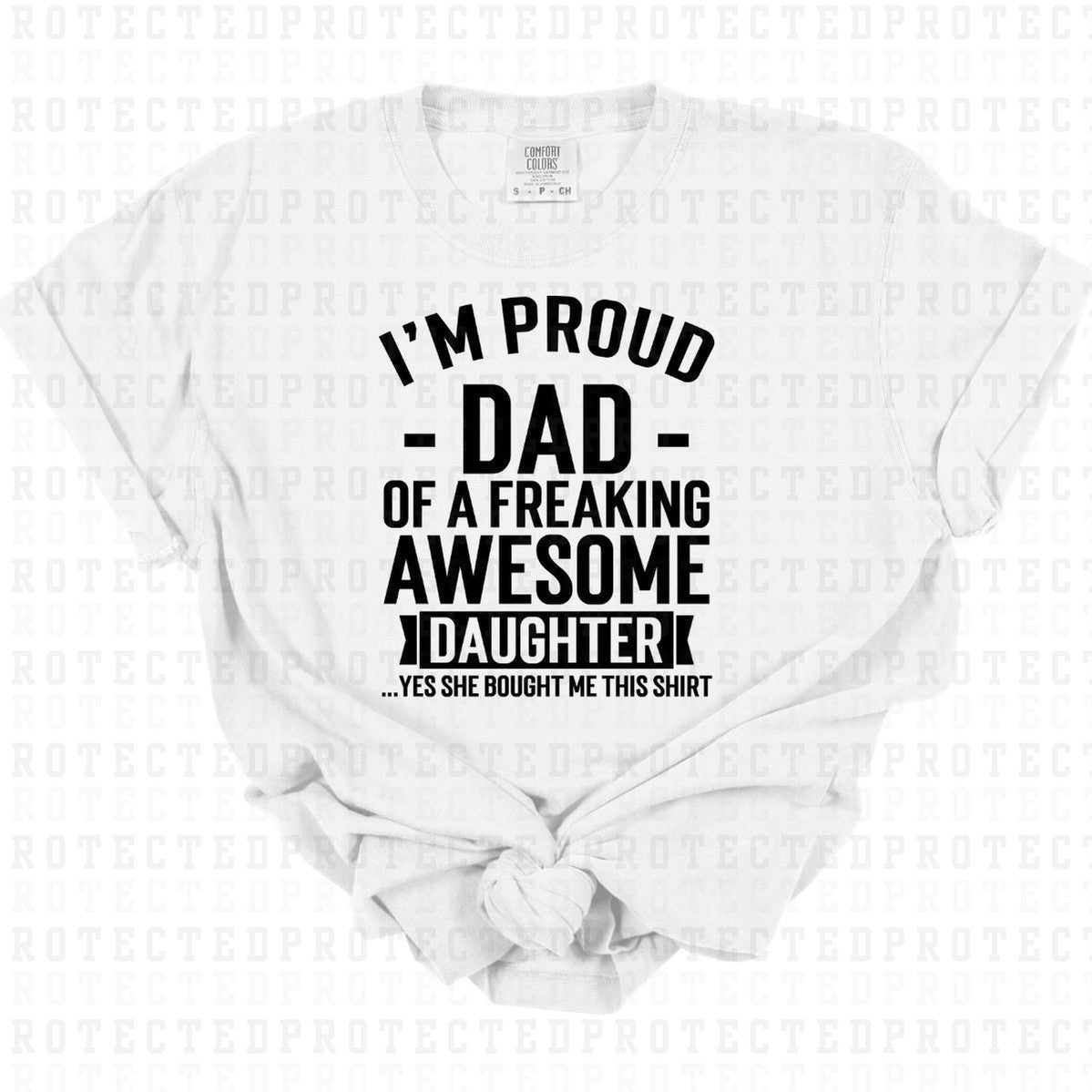 PROUD DAD DAUGHTER *SINGLE COLOR* - DTF TRANSFER