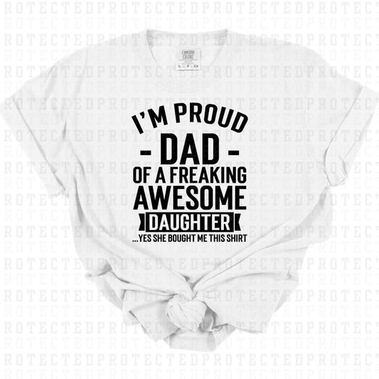 PROUD DAD DAUGHTER *SINGLE COLOR* - DTF TRANSFER