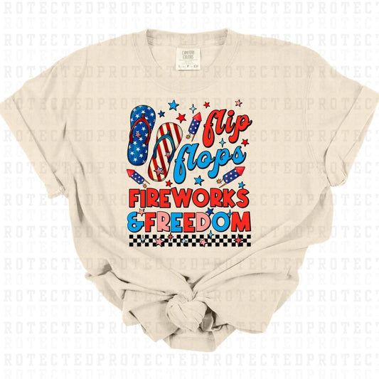 FLIP FLOPS FIREWORKS & FREEDOM - DTF TRANSFER