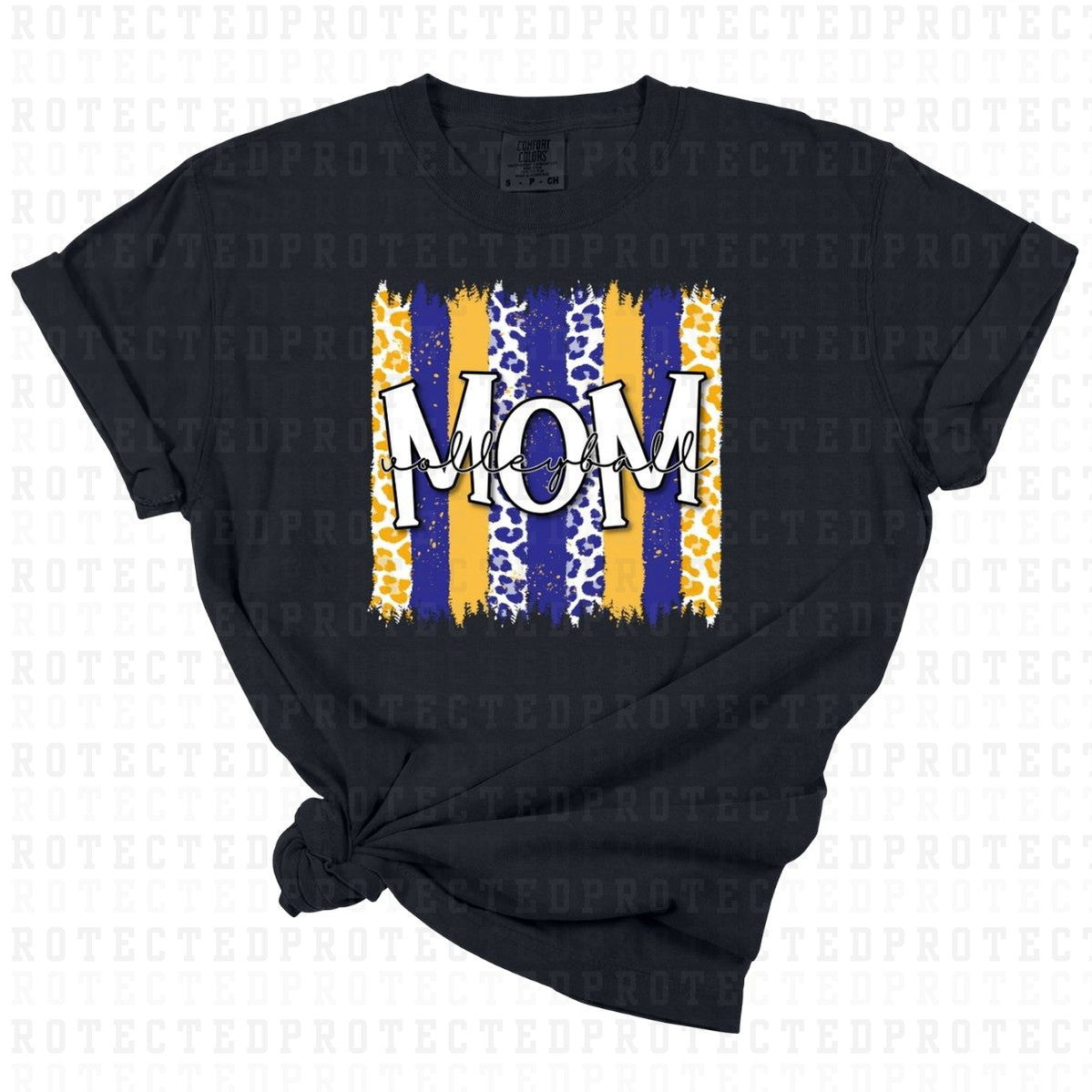 VOLLEYBALL MOM *BLUE & GOLD* - DTF TRANSFER