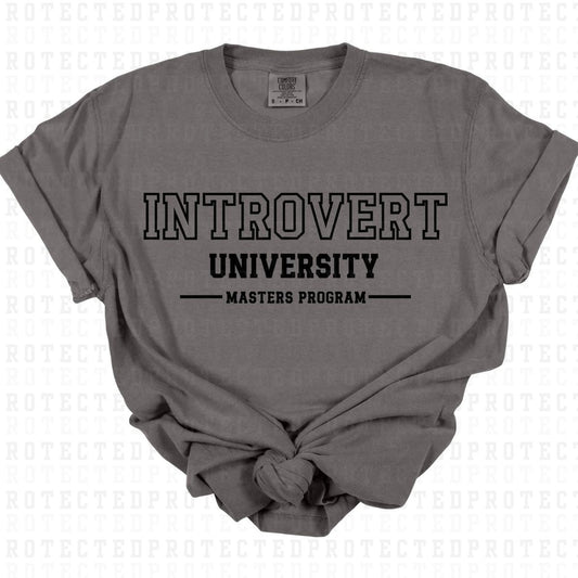 INTROVERT UNIVERSITY *SINGLE COLOR* - DTF TRANSFER