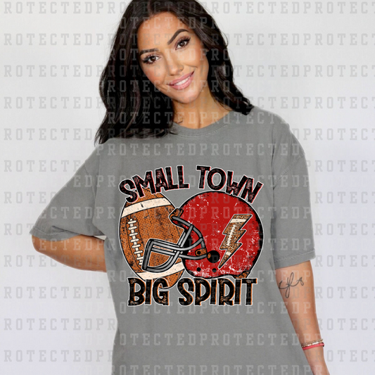 SMALL TOWN BIG SPIRIT *RED* - DTF TRANSFER