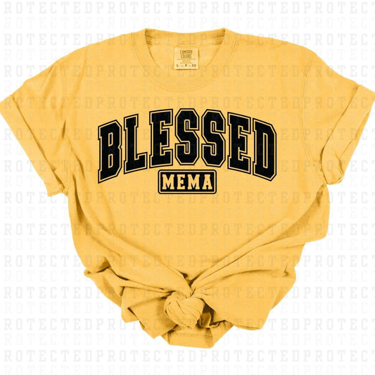 BLESSED MEMA *BLACK - SINGLE COLOR* - DTF TRANSFER