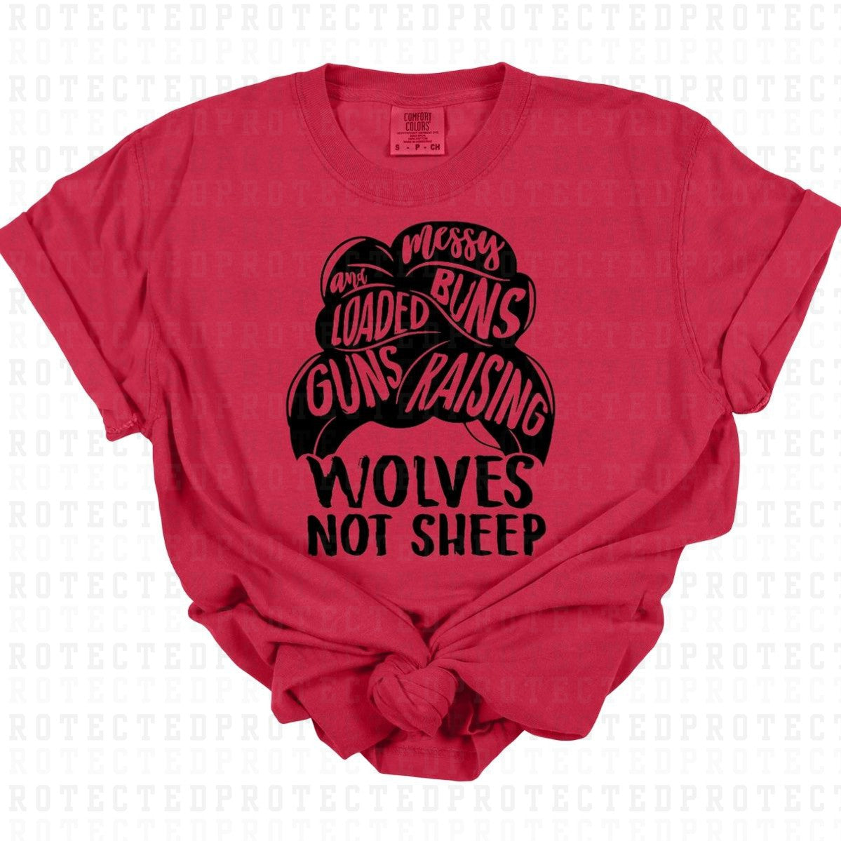 RAISING WOLVES NOT SHEEP *SINGLE COLOR* - DTF TRANSFER