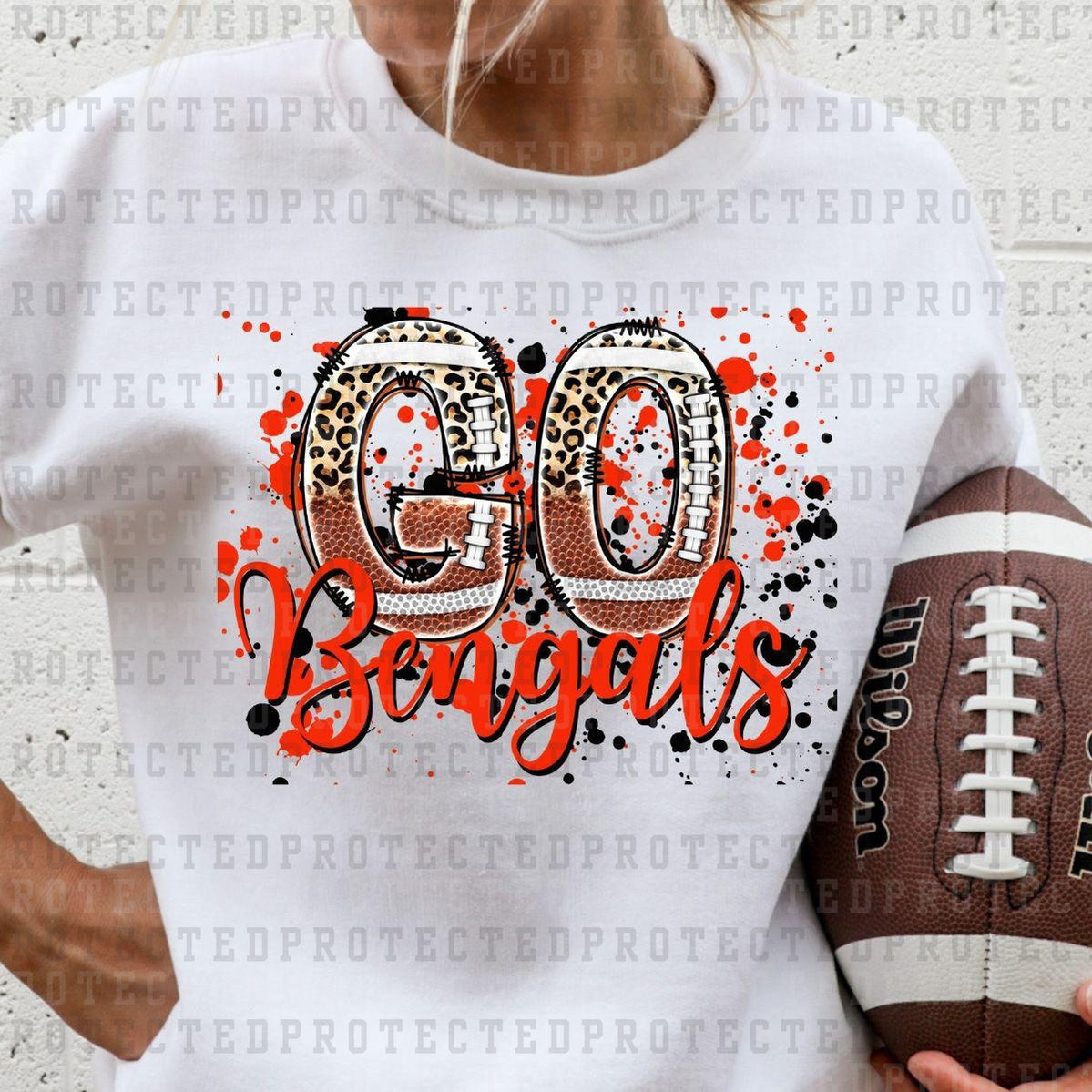 GO BENGALS PAINT SPLATTER - DTF TRANSFER