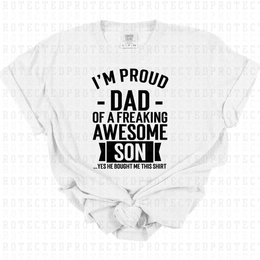 PROUD DAD SON *SINGLE COLOR* - DTF TRANSFER