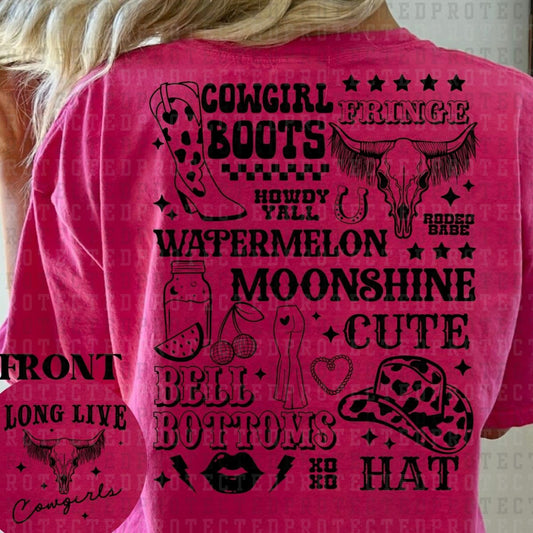 LONG LIVE COWGIRLS *M.WALLEN* (SINGLE COLOR/POCKET+BACK)- DTF TRANSFER