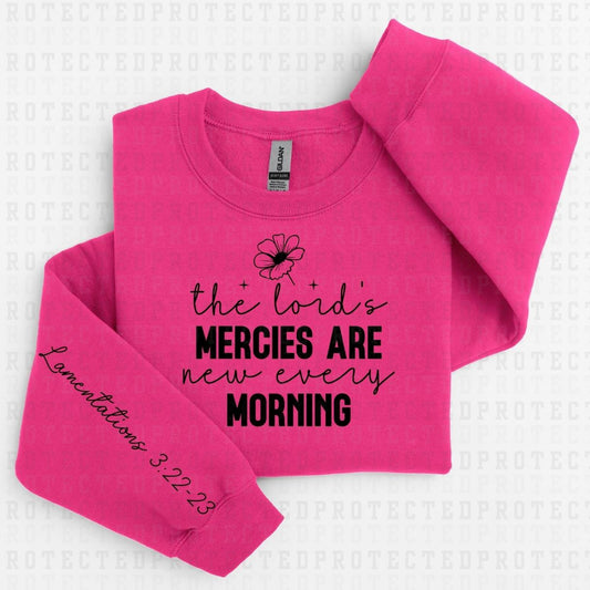 MERCIES*SINGLE COLOR - SLEEVE DESIGN COMES IN 6"* (FULL FRONT/1 SLEEVE) - DTF TRANSFER