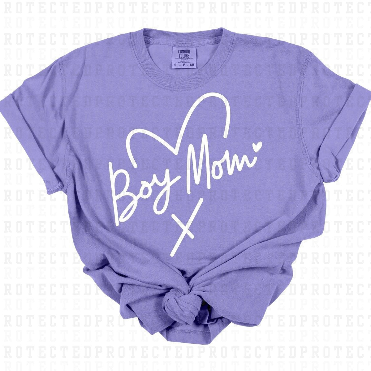 BOY MOM *WHITE - SINGLE COLOR* - DTF TRANSFER