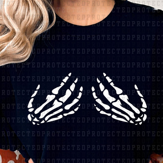 SKELETON HANDS *SINGLE COLOR* - DTF TRANSFER