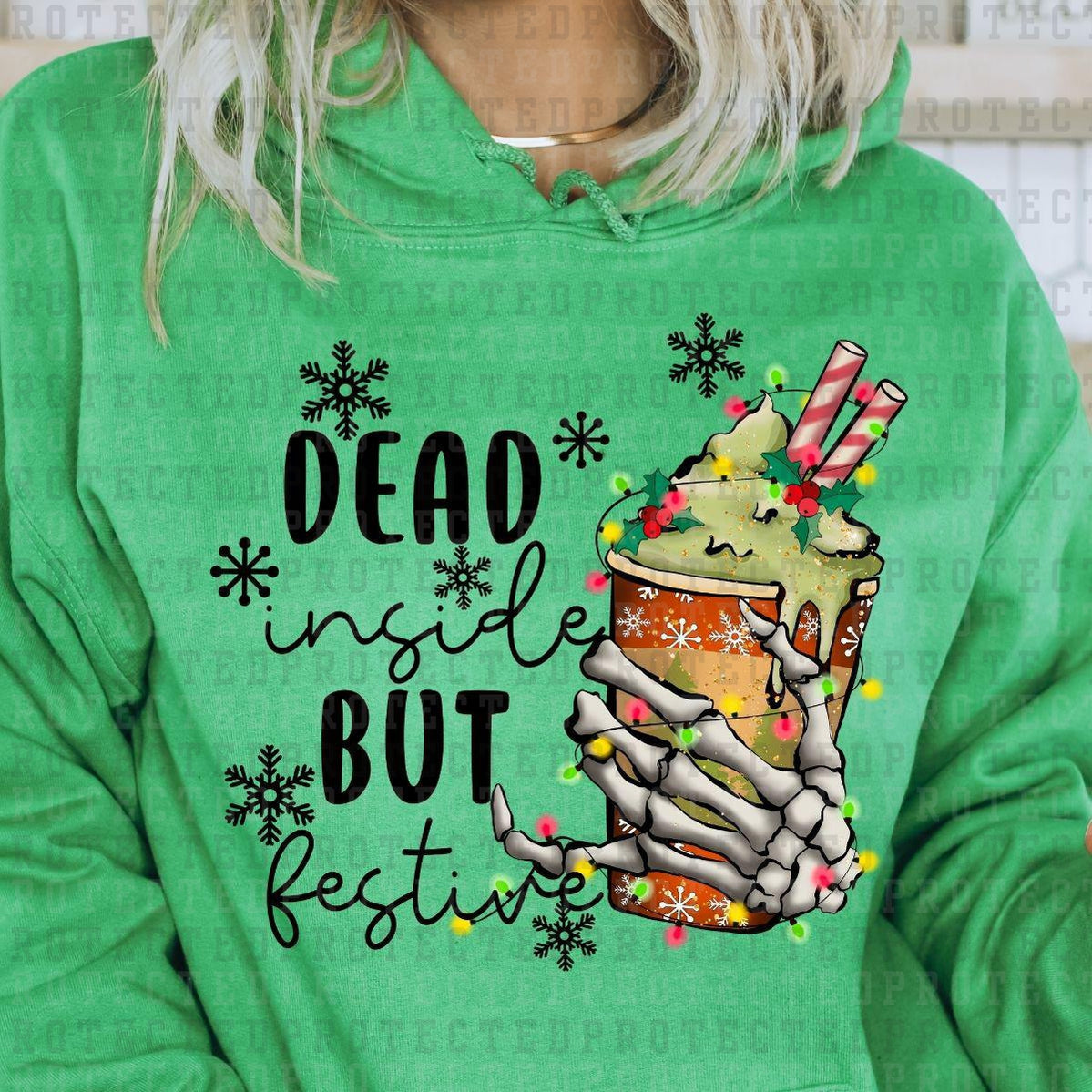 DEAD INSIDE BUT FESTIVE - DTF TRANSFER