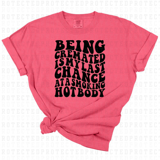 BEING CREMATED IS MY LAST CHANCE AT A SMOKING HOT BODY *SINGLE COLOR* - DTF TRANSFER