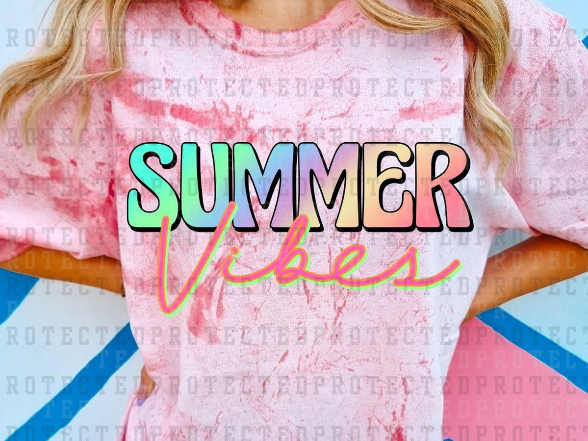 SUMMER VIBES NEON - DTF TRANSFERS