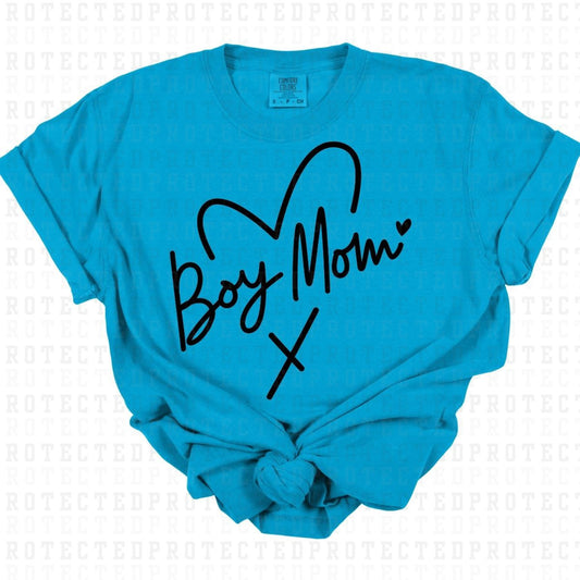 BOY MOM *BLACK - SINGLE COLOR* - DTF TRANSFER