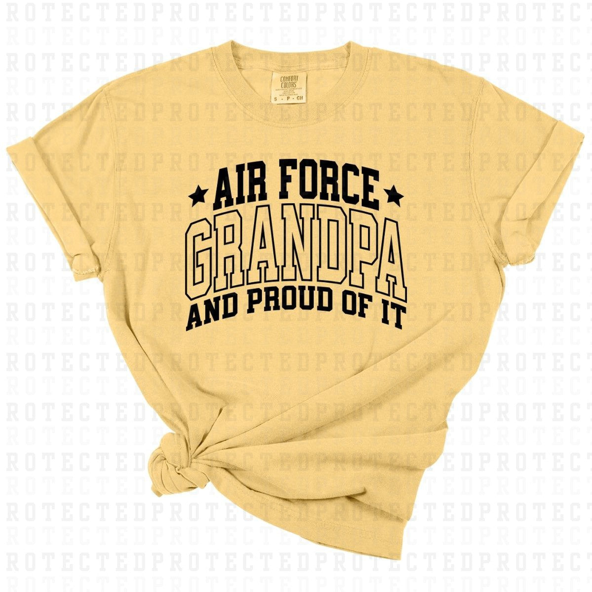 AIR FORCE GRANDPA AND PROUD OF IT *SINGLE COLOR* - DTF TRANSFER