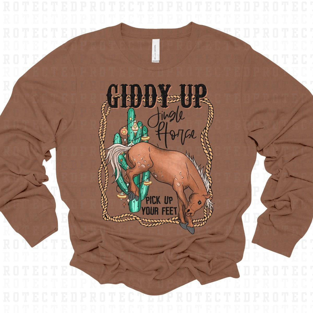 GIDDY UP JINGLE HORSE PICK UP YOUR FEET - DTF TRANSFER