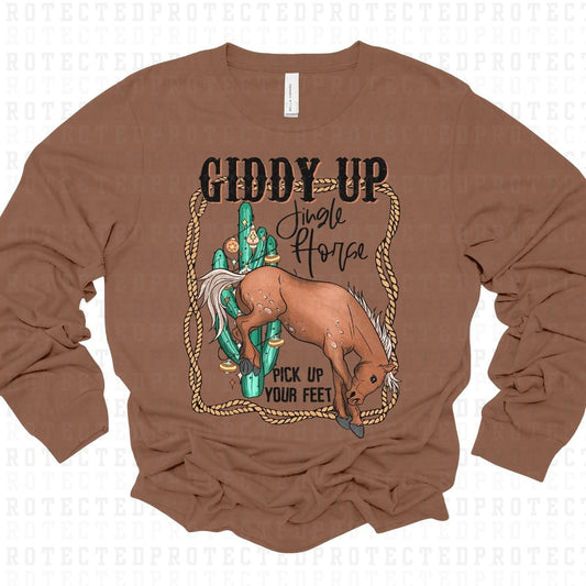 GIDDY UP JINGLE HORSE PICK UP YOUR FEET - DTF TRANSFER