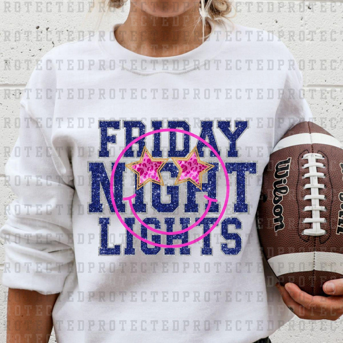 FRIDAY NIGHT LIGHTS SEQUIN - DTF TRANSFER