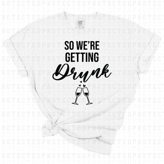 SO WE'RE GETTING DRUNK *SINGLE COLOR* - DTF TRANSFER