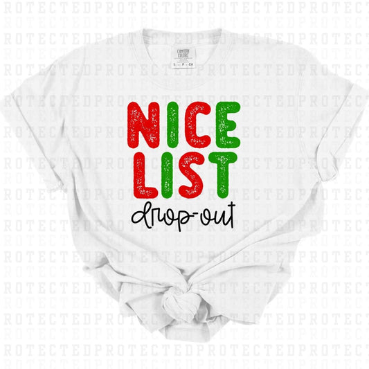 NICE LIST DROPOUT - DTF TRANSFER