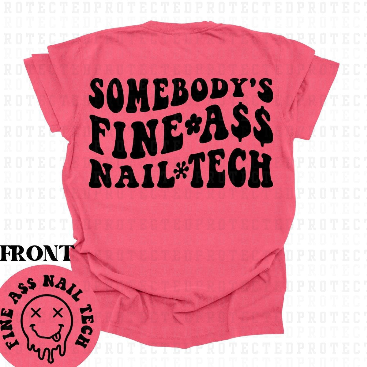 FINE ASS NAIL TECH *SINGLE COLOR*(POCKET/BACK) - DTF TRANSFER