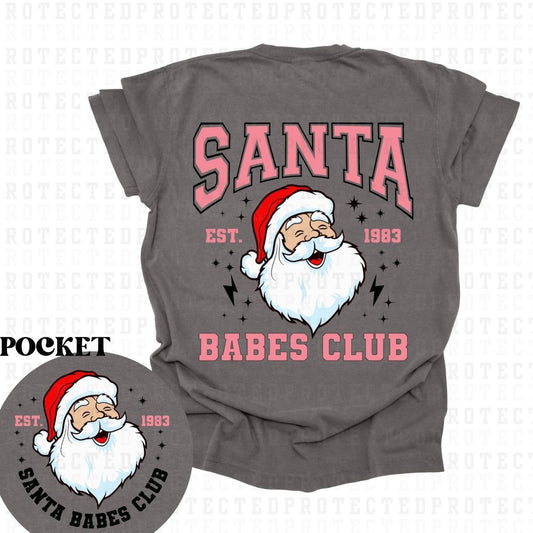 SANTA BABES CLUB (POCKET+BACK) - DTF TRANSFER