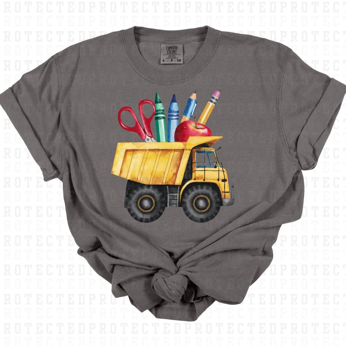 BACK TO SCHOOL DUMP TRUCK - DTF TRANSFER