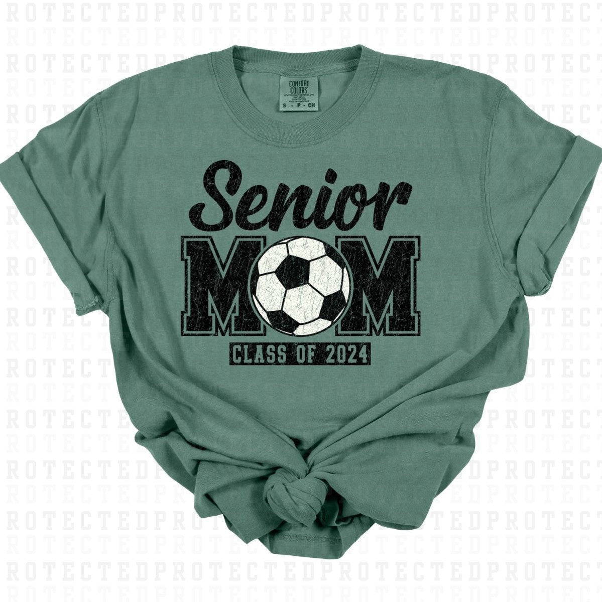 SOCCER SENIOR MOM *W/GRUNGE* - DTF TRANSFER