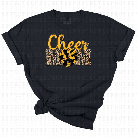 CHEER MOM *GOLD & BLACK* - DTF TRANSFER